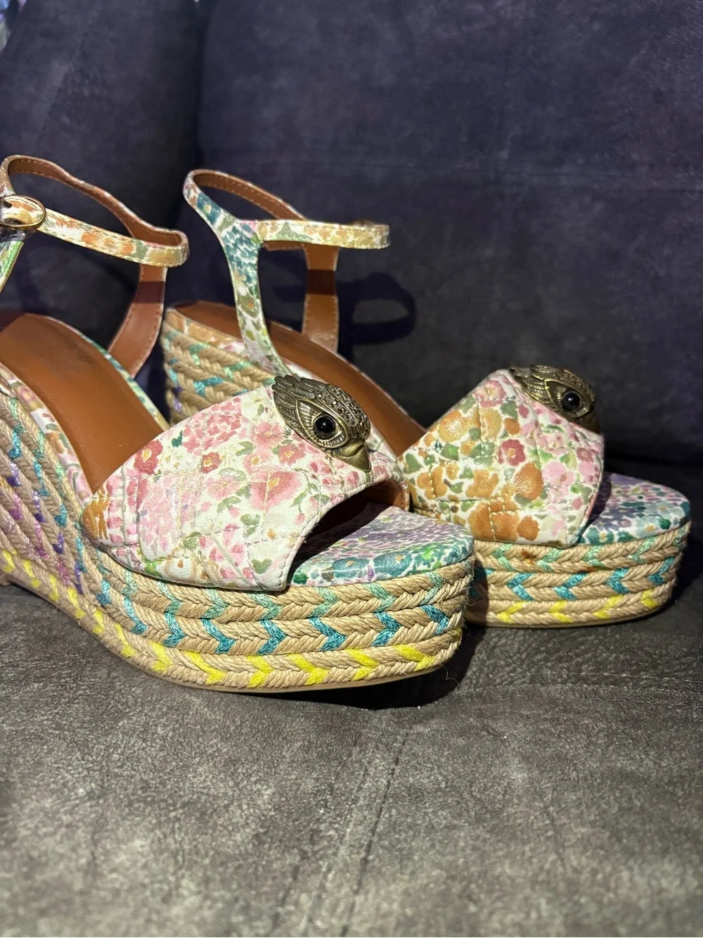 Kurt Geiger Floral Wedge Sandals